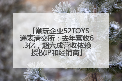 潮玩企业52TOYS递表港交所：去年营收6.3亿，超六成营收依赖授权IP和经销商