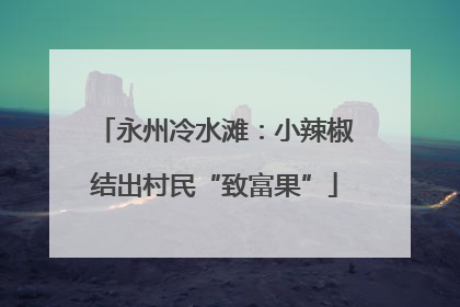 永州冷水滩：小辣椒结出村民“致富果”