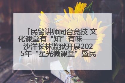民警讲师同台竞技 文化课堂有“知”有味——沙洋长林监狱开展2025年“星光微课堂”暨民警优质课竞赛