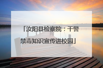 汝阳县检察院：干警禁毒知识宣传进校园