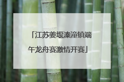 江苏姜堰溱潼镇端午龙舟赛激情开赛