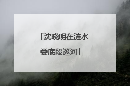 沈晓明在涟水娄底段巡河