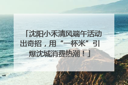 沈阳小禾清风端午活动出奇招，用“一杯米”引爆沈城消费热潮！