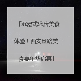 沉浸式盛唐美食体验!西安丝路美食嘉年华启幕
