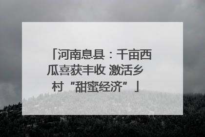 河南息县：千亩西瓜喜获丰收 激活乡村“甜蜜经济”