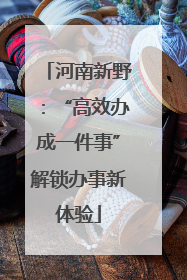 河南新野：“高效办成一件事”解锁办事新体验
