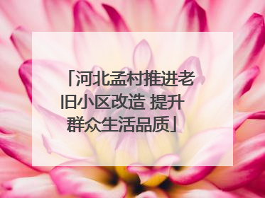 河北孟村推进老旧小区改造 提升群众生活品质