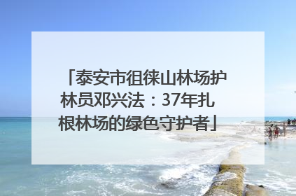 泰安市徂徕山林场护林员邓兴法：37年扎根林场的绿色守护者