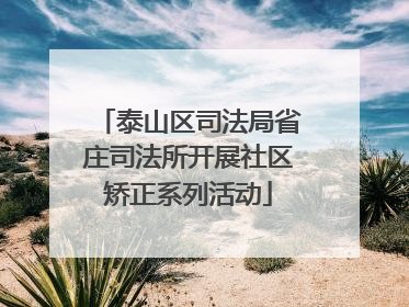 泰山区司法局省庄司法所开展社区矫正系列活动