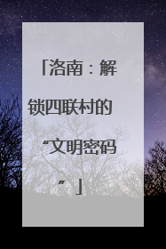 洛南：解锁四联村的“文明密码”