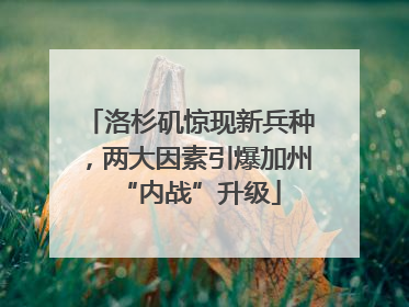 洛杉矶惊现新兵种，两大因素引爆加州“内战”升级