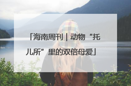 海南周刊｜动物“托儿所”里的双倍母爱