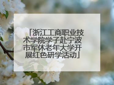 浙江工商职业技术学院学子赴宁波市军休老年大学开展红色研学活动