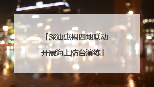 深汕惠揭四地联动开展海上防台演练