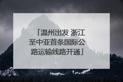 温州出发 浙江至中亚首条国际公路运输线路开通