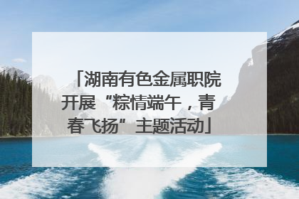 湖南有色金属职院开展“粽情端午，青春飞扬”主题活动