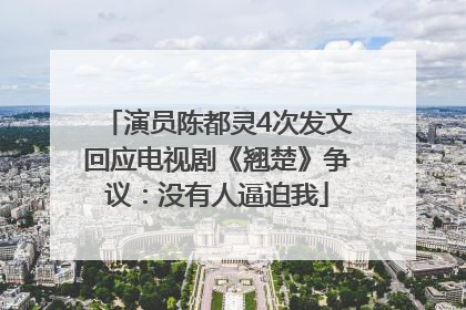 演员陈都灵4次发文回应电视剧《翘楚》争议：没有人逼迫我
