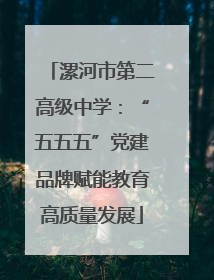 漯河市第二高级中学：“五五五”党建品牌赋能教育高质量发展