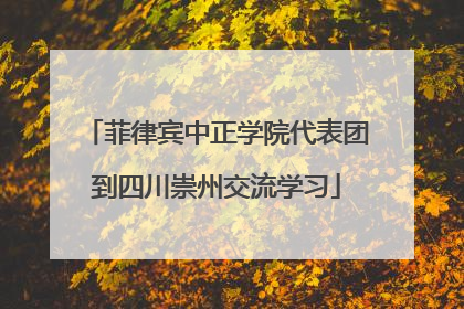 菲律宾中正学院代表团到四川崇州交流学习