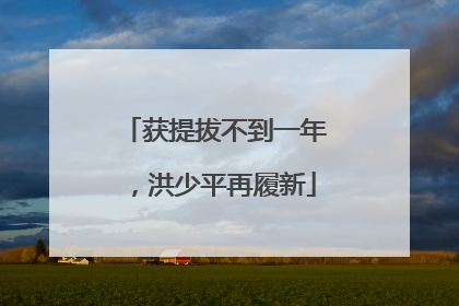获提拔不到一年，洪少平再履新