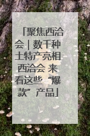 聚焦西洽会｜数千种土特产亮相西洽会 来看这些“爆款”产品
