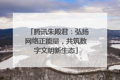 腾讯朱殿君：弘扬网络正能量，共筑数字文明新生态