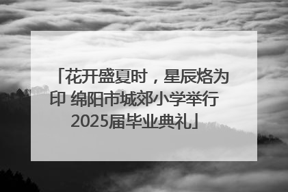 花开盛夏时，星辰烙为印 绵阳市城郊小学举行2025届毕业典礼