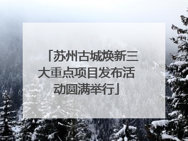 苏州古城焕新三大重点项目发布活动圆满举行