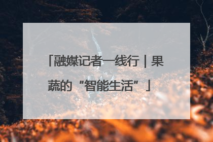 融媒记者一线行｜果蔬的“智能生活”