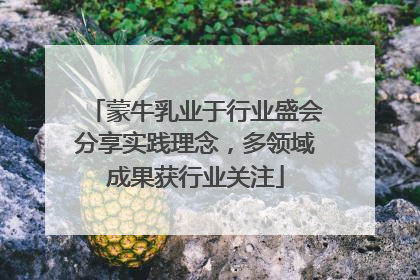 蒙牛乳业于行业盛会分享实践理念，多领域成果获行业关注