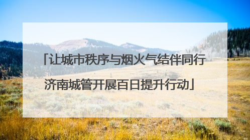 让城市秩序与烟火气结伴同行 济南城管开展百日提升行动