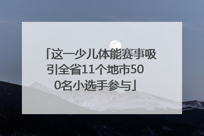 这一少儿体能赛事吸引全省11个地市500名小选手参与