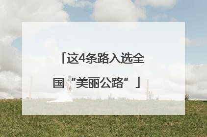 这4条路入选全国“美丽公路”