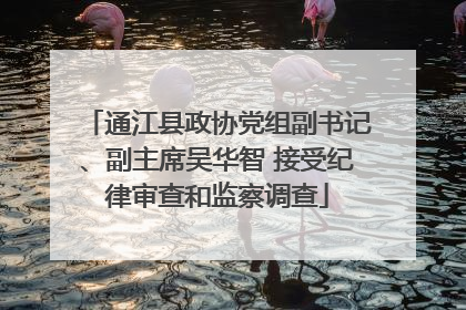 通江县政协党组副书记、副主席吴华智 接受纪律审查和监察调查