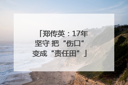 郑传英：17年坚守 把“伤口”变成“责任田”