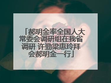 郝明金率全国人大常委会调研组在我省调研 许勤梁惠玲拜会郝明金一行