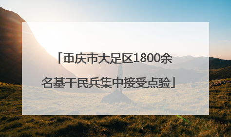 重庆市大足区1800余名基干民兵集中接受点验