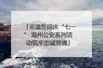 重温誓词庆“七一” 海州公安系列活动筑牢忠诚警魂