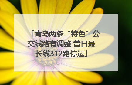 青岛两条“特色”公交线路有调整 昔日最长线312路停运