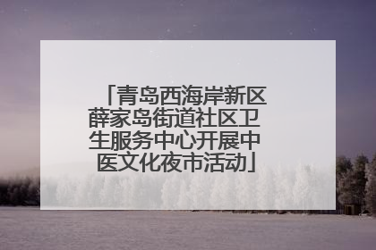 青岛西海岸新区薛家岛街道社区卫生服务中心开展中医文化夜市活动
