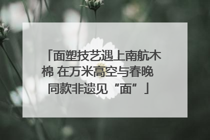 面塑技艺遇上南航木棉 在万米高空与春晚同款非遗见“面”