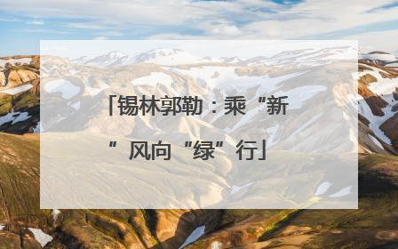 锡林郭勒：乘“新”风向“绿”行