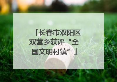 长春市双阳区双营乡获评“全国文明村镇”