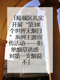 陵城区扎实开展“第38个世界无烟日”系列主题宣传活动——拒绝烟草诱惑 对第一支烟说不
