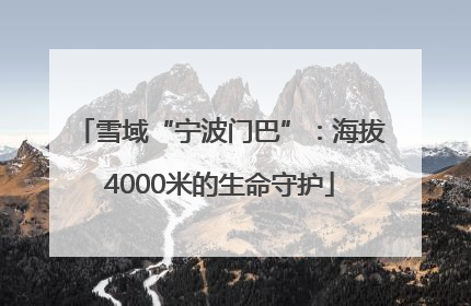 雪域“宁波门巴”：海拔4000米的生命守护