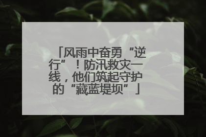 风雨中奋勇“逆行”！防汛救灾一线，他们筑起守护的“藏蓝堤坝”