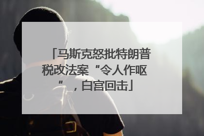 马斯克怒批特朗普税改法案“令人作呕”，白宫回击