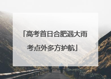 高考首日合肥遇大雨 考点外多方护航