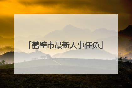 鹤壁市最新人事任免