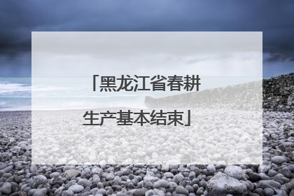 黑龙江省春耕生产基本结束
